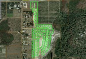 Lake Alfred Estates subdivision photo with graphic overlay